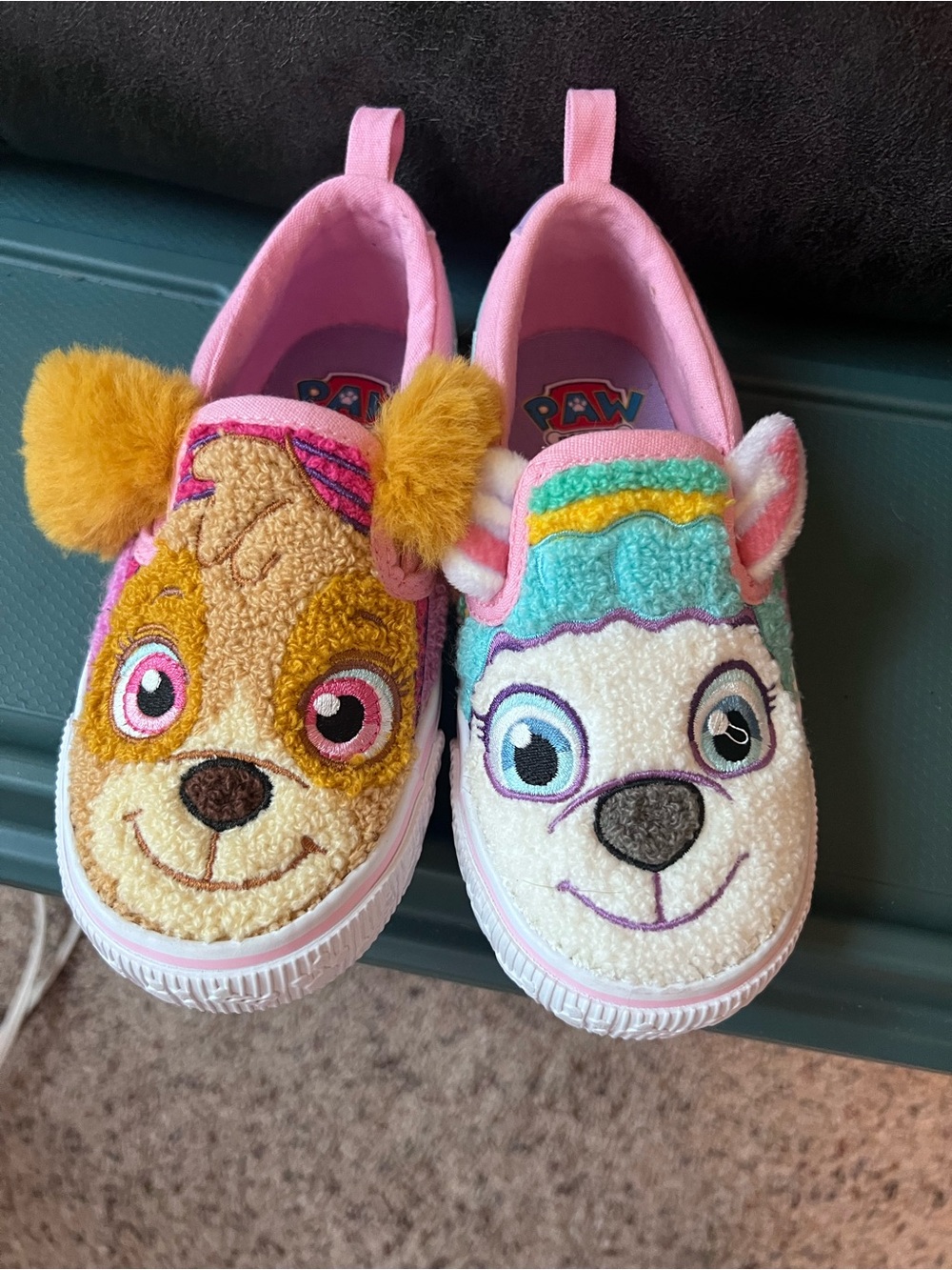 Paw Patrol Plush Character Slip-On Shoes - toddler girl size 9